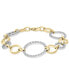 ფოტო #1 პროდუქტის Diamond Oval Link Bracelet (1 ct. t.w.) in 14k Gold-Plated Sterling Silver, Created for Macy's