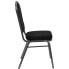 Фото #1 товара Hercules Series Crown Back Stacking Banquet Chair In Black Dot Patterned Fabric - Silver Vein Frame