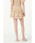 ფოტო #3 პროდუქტის Women's Smocked Ruffled Mini Skirt