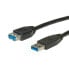 Фото #3 товара ROLINE USB 3.0 Cable - Type A M - A F 0.8 m - 0.8 m - USB A - USB A - USB 3.2 Gen 1 (3.1 Gen 1) - Male/Female - Black