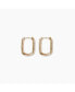 ფოტო #1 პროდუქტის Link Bar Hoop Earrings Gold