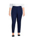 Фото #1 товара Plus Size High Rise Bi Stretch Pintuck Pencil Ankle Pants