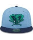 ფოტო #3 პროდუქტის Men's Light Blue, Navy Oakland Athletics Green Undervisor 59FIFTY Fitted Hat