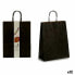 Set of Bags Paper 25,5 x 11,5 x 43 cm Black (12 Units)