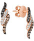 ფოტო #1 პროდუქტის Multicolor Diamond Drop Earrings (1/2 ct. t.w.) in 14k Rose Gold