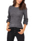 Women's Balloon Sleeve Crew Neck Rib Sweater