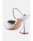 ფოტო #1 პროდუქტის Iris Glitter Diamante Embellished Spool Heel Sandals