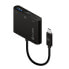 Фото #3 товара Alogic 10cm USB-C MultiPort Adapter with HDMI/USB 3.0/USB-C with Power Delivery (60W) - Black - USB Type-C - HDMI - USB 3.2 Gen 1 (3.1 Gen 1) - Black - 20 V - 3 A