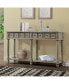 Rustic Console Table with Drawers and Shelf