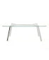 Фото #4 товара Modern Glam Dining Table: Glass Top, Chrome Frame