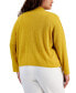 ფოტო #2 პროდუქტის Plus Size Collarless Open-Front Jacket