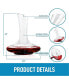 Crystal Red Wine Decanter - 100% Hand Blown Lead-Free Glass Wine Aerator (1800ml)