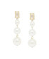 Фото #1 товара Women's White Drop Earrings