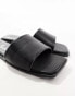 Фото #3 товара ASOS DESIGN Fig square toe flat sandals in black