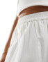 In The Style poplin tiered maxi skirt in white