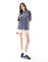 Cotton On oversized washed navy t-shirt with Stockholm print blauer Schiefer, S - EU 38 - фото #2