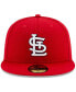 ფოტო #5 პროდუქტის Men's St. Louis Cardinals Red On-Field Authentic Collection 59FIFTY Fitted Hat