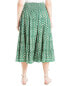 Фото #2 товара Max Studio Printed Midi Smocked Waist Tiered Skirt Women's
