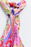 Фото #9 товара Платье миди с горловиной халтер и принтом patchwork ZARA