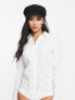 Vero Moda long sleeve shirt bodysuit in white