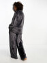 Фото #3 товара Loungeable oversized cosy twosie in charcoal grey