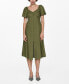 ფოტო #1 პროდუქტის Women's Buttoned Linen-Blend Dress