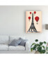 Fab Funky Eiffel Tower and Red Hot Air Balloons Canvas Art - 36.5" x 48"