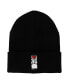 Фото #1 товара Men's Tanjiro Earring Embroidered Plain Black Cuffed Knitted Winter beanie Hat