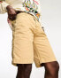 Фото #3 товара COLLUSION longline vintage denim cargo shorts in tan