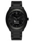 Connected Men's Hybrid Smartwatch Fitness Tracker: Black Case with Black Acrylic Strap 42mm