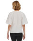 Фото #2 товара Women's Mixed Media Puff Sleeve Top