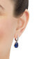 Lab-Grown Sapphire (8-1/8 ct. t.w.) & Diamond (1/4 ct. t.w.) Pear Dangle Hoop Earrings in 14k White Gold