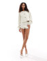 Lioness boucle collarless jacket co-ord in cream