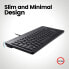 Фото #8 товара Perixx PERIBOARD-409 Mini Wired Keyboard - USB - US English Layout - Piano Black Finish - 315x147x20mm Dimension