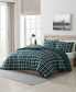 Фото #3 товара North Sail Plaid Brushed Microfiber 3 Piece Duvet Cover Set, King