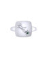 Taurus Bull Design Sterling Silver Emerald Gemstone Diamond Signet Ring