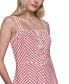 Фото #4 товара Women's Striped Square-Neck Dress