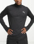 Puma Run Favourites 1/4 zip top in black Черный, L - фото #1