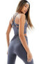 Фото #4 товара ASOS 4505 seamless vest with strap back in blue acid wash