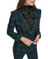 Фото #4 товара Women's Plaid Two-Button Blazer