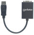 Фото #3 товара Manhattan DisplayPort to VGA HD15 Converter Cable - 15cm - Male to Female - Active - Equivalent to DP2VGA2 - DP With Latch - Black - Lifetime Warranty - Polybag - 0.15 m - DisplayPort - VGA (D-Sub) - Male - Female - Straight