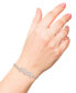 ფოტო #2 პროდუქტის Cubic Zirconia MOM Curb Link Chain Bracelet in Sterling Silver, Created for Macy's