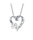 ფოტო #1 პროდუქტის Ayllu Inspirational Symbol Heart Infinity Clover For Love Luck Unity Inspirational Open Twisted Ribbon Heart Pendant Necklace Sterling Silver