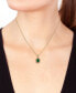 ფოტო #2 პროდუქტის EFFY® Emerald (3/4 ct. t.w.) & Diamond (1/8 ct. t.w.) 18" Pendant Necklace in 14k Gold