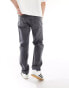 ASOS DESIGN straight leg jeans in grey wash