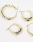 Фото #4 товара & Other Stories chunky hoop earrings 2-pack in gold