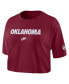 Фото #3 товара Nike Women's Crimson Oklahoma Sooners Wordmark Cropped T-Shirt