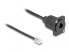 Delock D-Typ RJ10 Kabel Stecker zu Buchse schwarz 30 cm - Cable - Digital