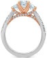 ფოტო #3 პროდუქტის Diamond Three Stone Ring (1-1/2 ct. t.w.) in 14k White & Rose Gold