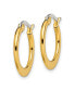 Фото #3 товара Stainless Steel Polished Yellow plated Tapered Hoop Earrings